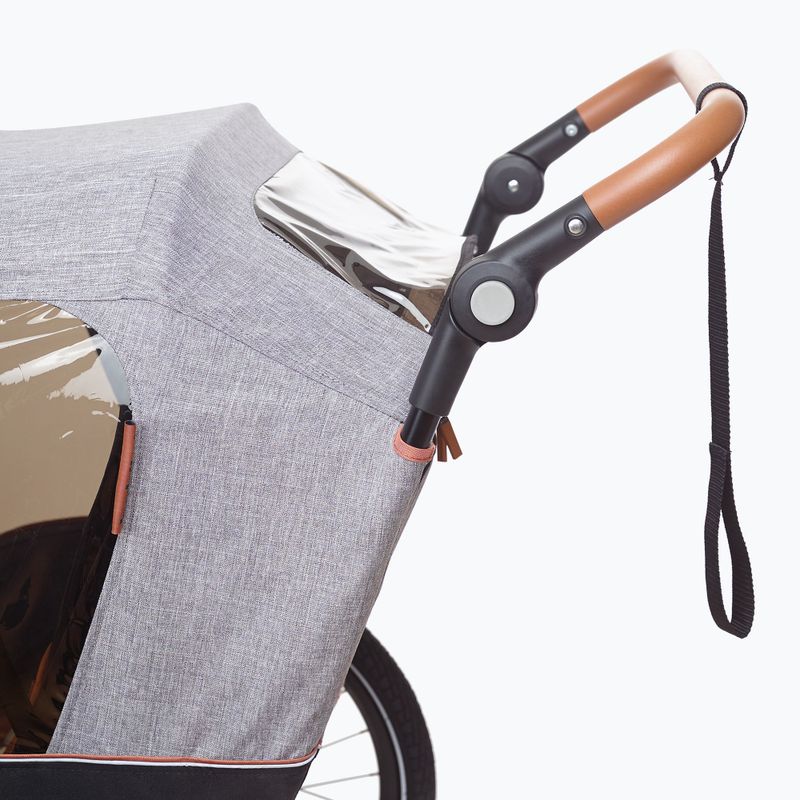 Přívěs na kolo pro dvě osoby bobike Moobe šedočerný 8616000001 9