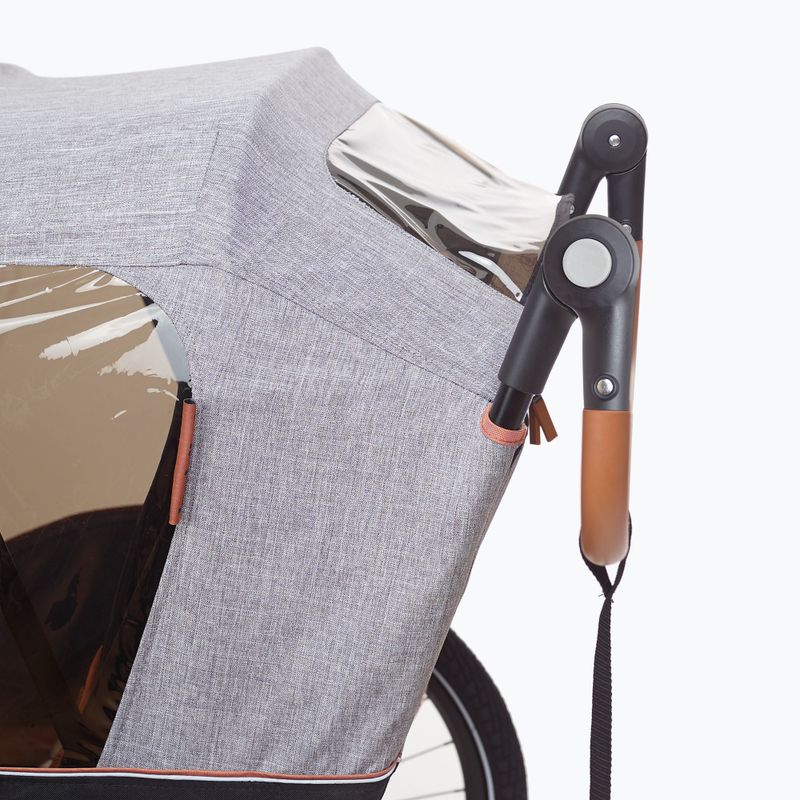 Přívěs na kolo pro dvě osoby bobike Moobe šedočerný 8616000001 11
