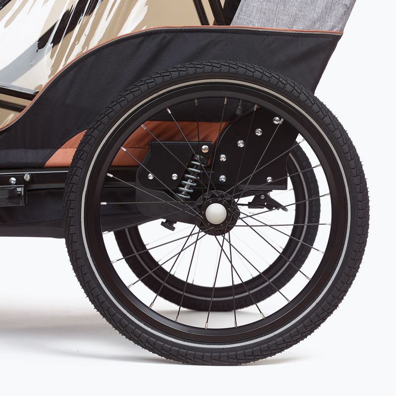 Přívěs na kolo pro dvě osoby bobike Moobe šedočerný 8616000001 12