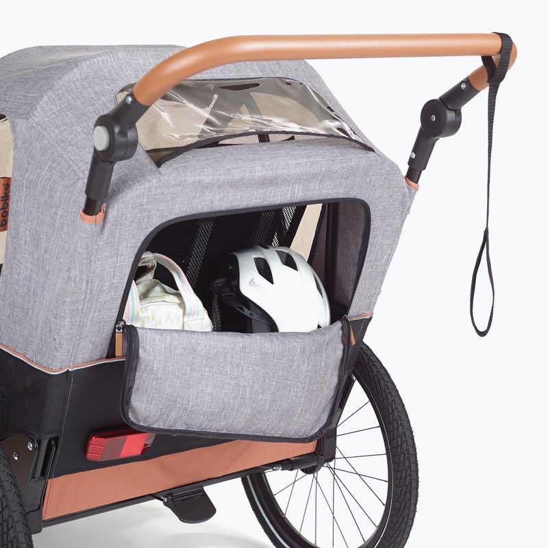 Přívěs na kolo pro dvě osoby bobike Moobe šedočerný 8616000001 13