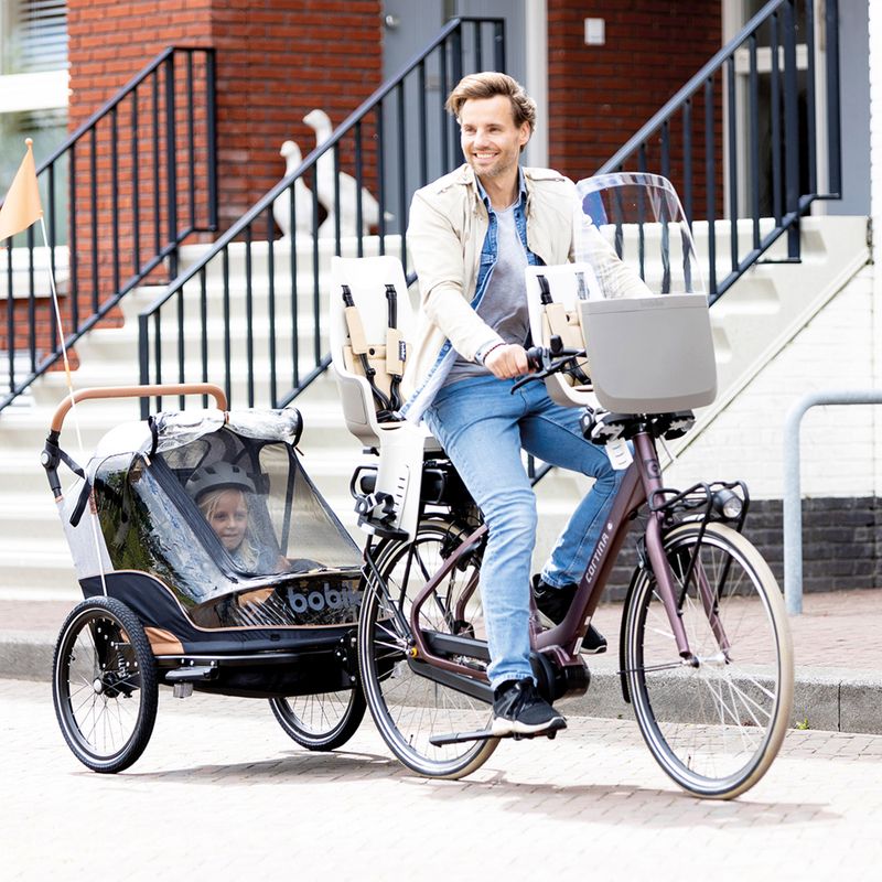 Přívěs na kolo pro dvě osoby bobike Moobe šedočerný 8616000001 16