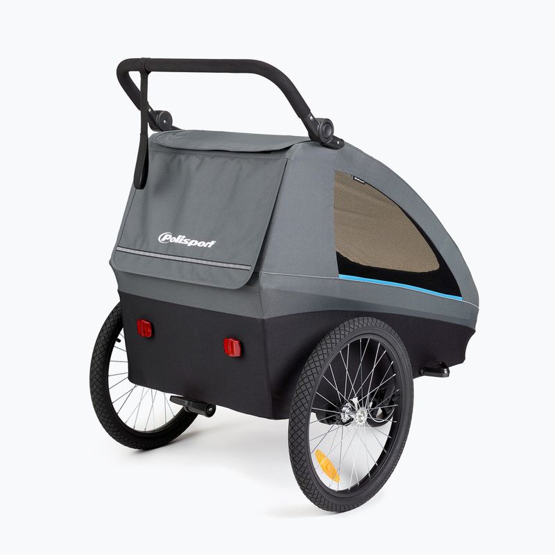 Přívěsný vozík za kolo Polisport Kids Trailer&Stroller black/grey 2