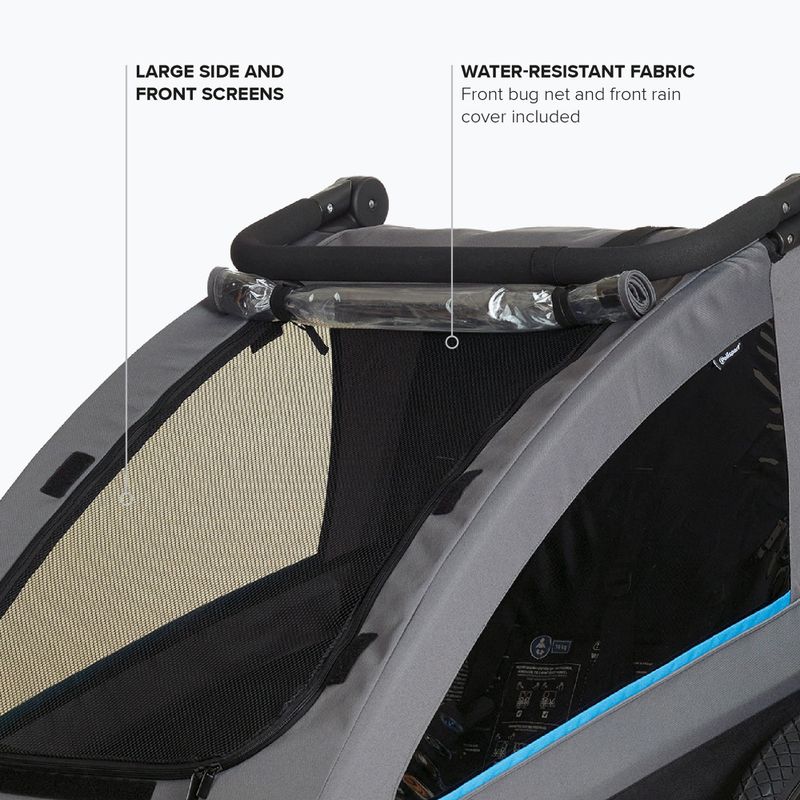 Přívěsný vozík za kolo Polisport Kids Trailer&Stroller black/grey 4