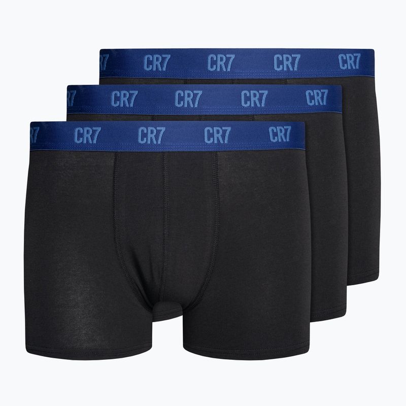 Pánské boxerky CR7 Basic Trunk 3 páry black/blue