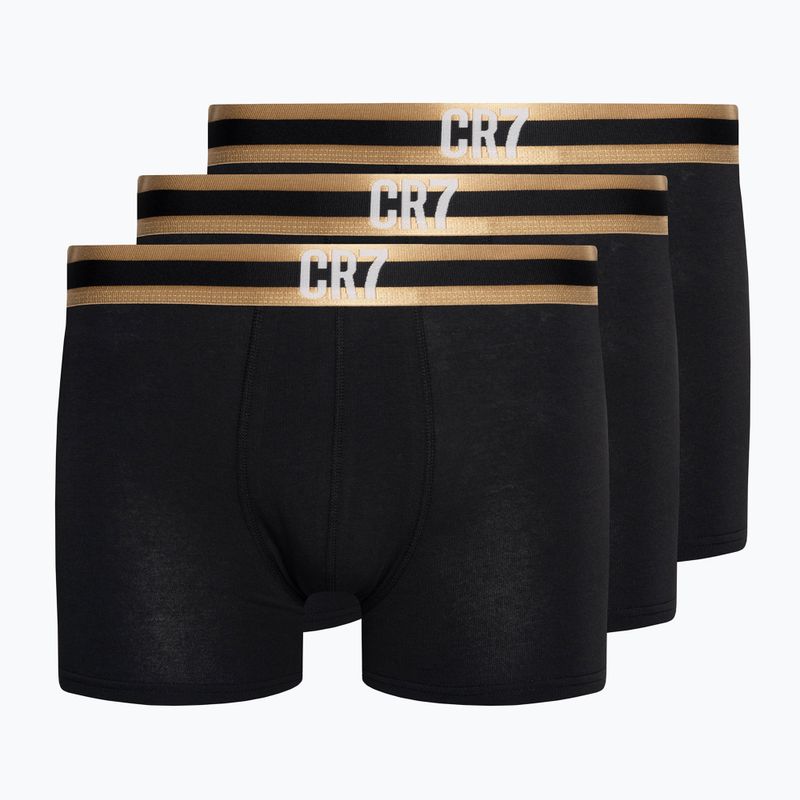 Pánské boxerky CR7 Basic Trunk 3 páry black/gold