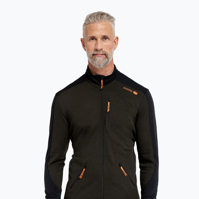 Pánská lyžařská mikina Dovre Midlayer Full Zip khaki 2