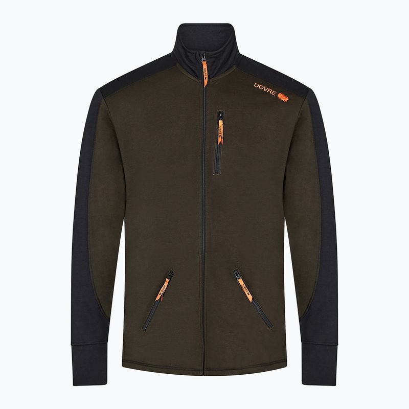 Pánská lyžařská mikina Dovre Midlayer Full Zip khaki 5