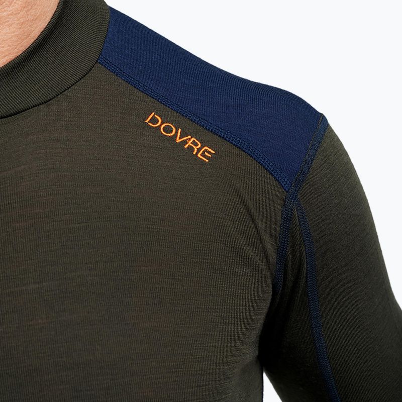 Pánská termo mikina Dovre Folded Collar khaki 3