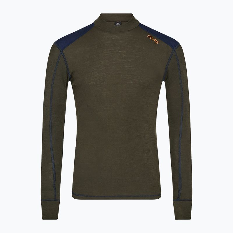 Pánská termo mikina Dovre Folded Collar khaki 4