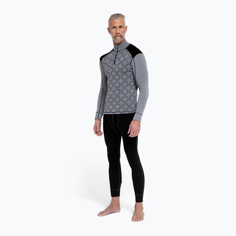 Pánská termo mikina Dovre Half Zip Jacquard grey 2