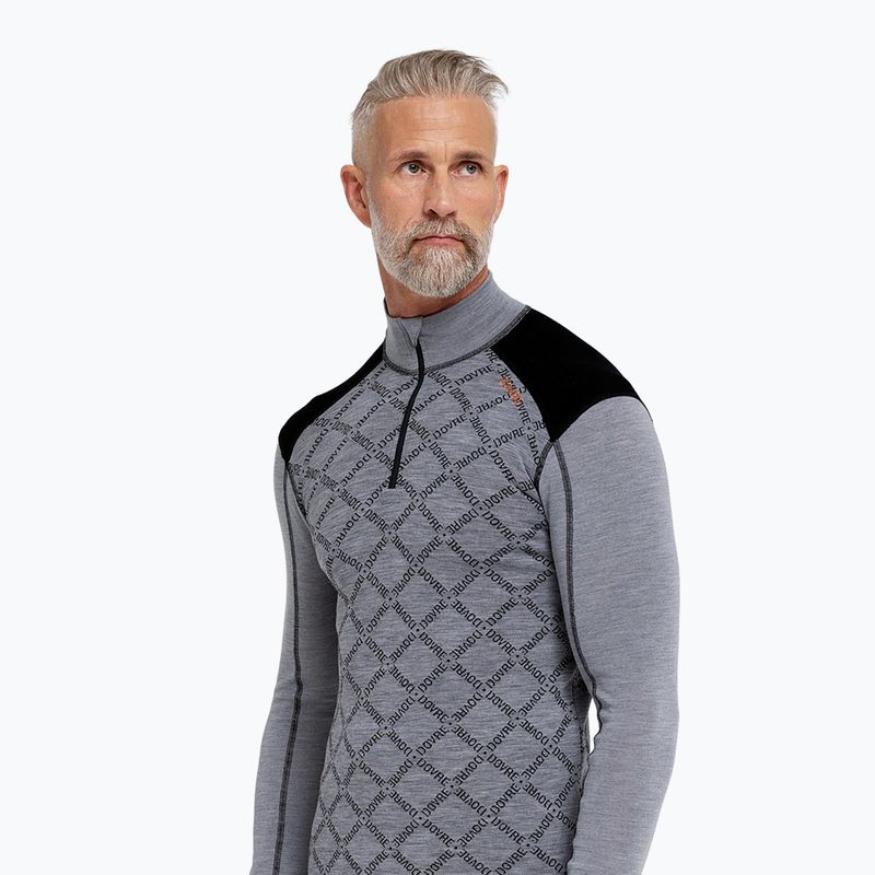 Pánská termo mikina Dovre Half Zip Jacquard grey 3