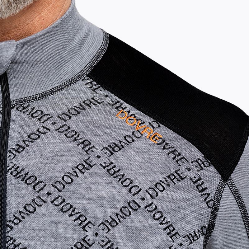 Pánská termo mikina Dovre Half Zip Jacquard grey 4