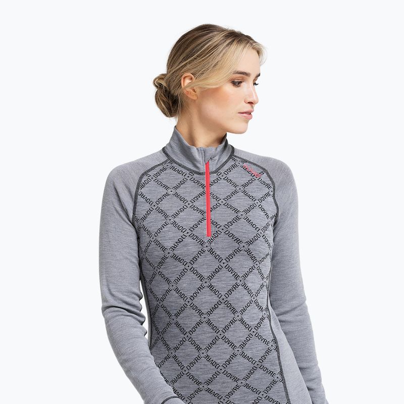 Dámská termo mikina Dovre Half Zip Jacquard grey 2