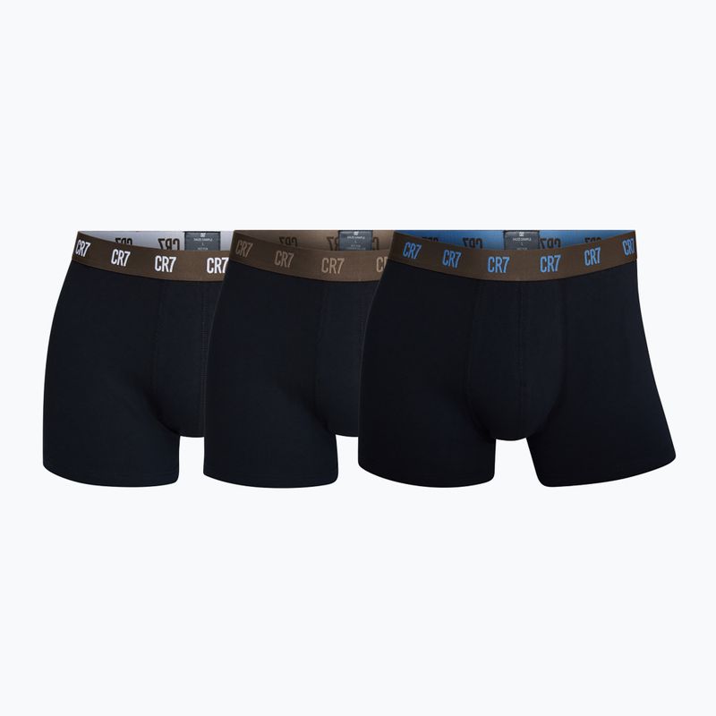 Pánské boxerky  CR7 Basic Trunk 3 pary black/brown 11