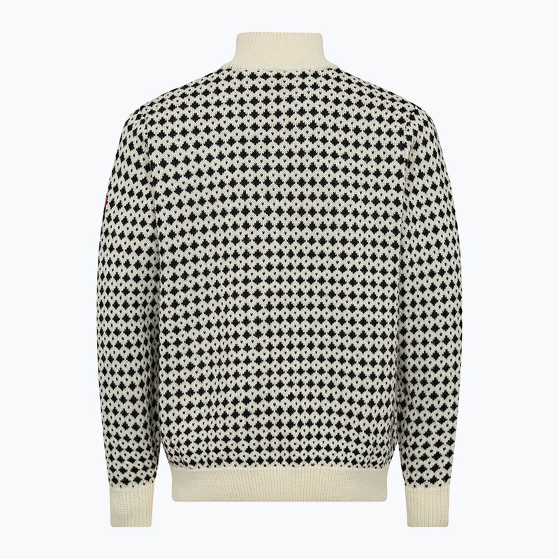 Pánský svetr Dovre Knitted Half Zip Pullover beige 2