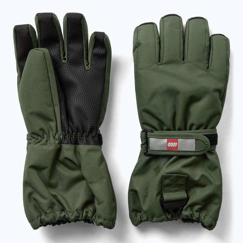 Dětské lyžařské rukavice LEGO Lwatlin 700 dark green 2