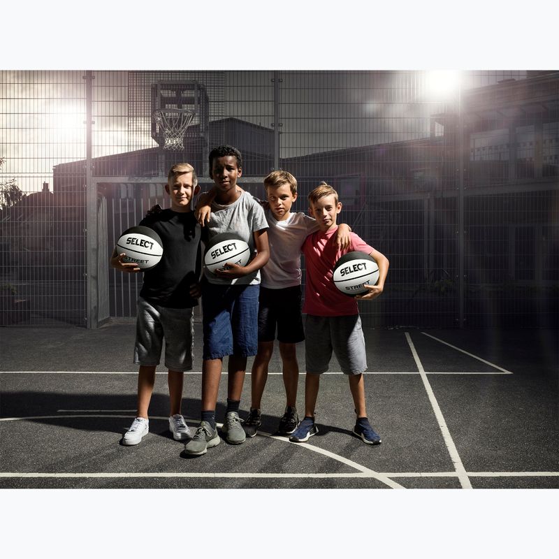 Dětský basketbal SELECT Basketball Street v23 white/black velikost 5 2