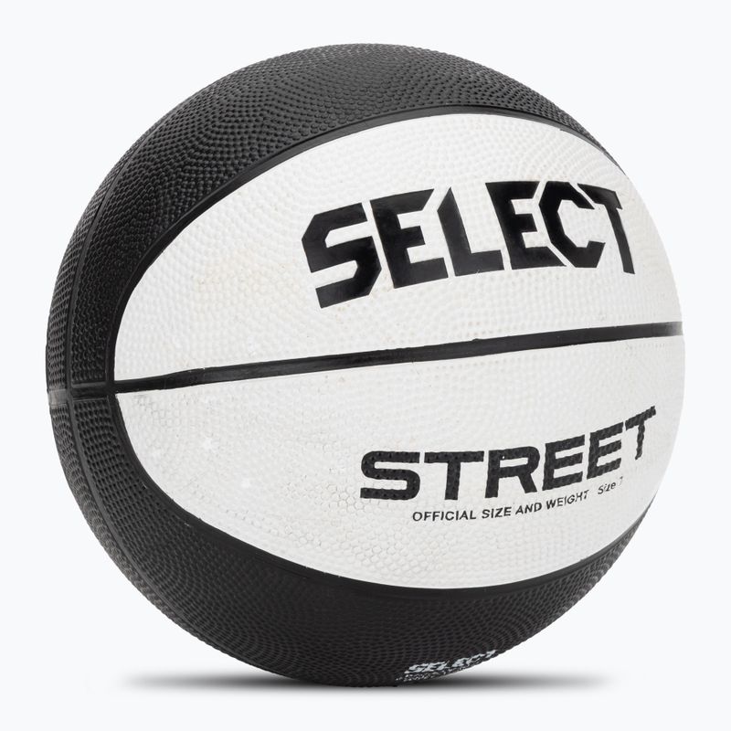 Dětský basketbal SELECT Basketball Street v23 white/black velikost 7 2