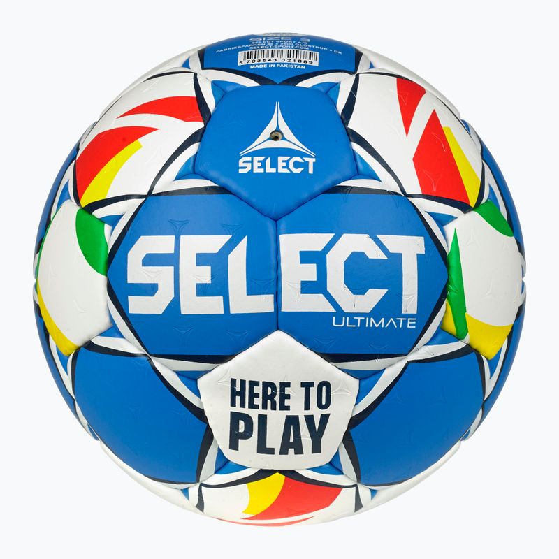 SELECT Ultimate EHF Euro Men v24 white/blue házená velikost 3 2