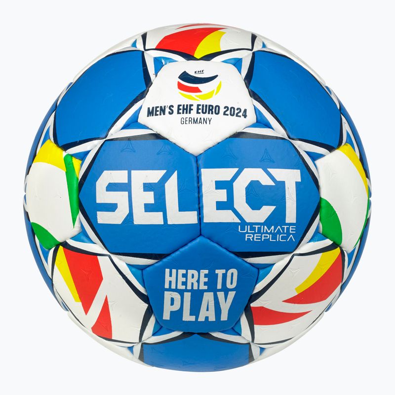 SELECT Replika EHF Euro Men handball v24 bílá/modrá velikost 3