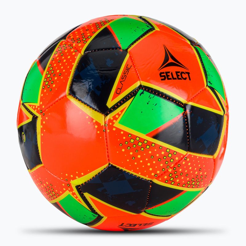 SELECT Classic v24 oranžová/zelená fotbalová velikost 4 2