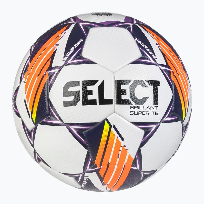 SELECT Brillant Super TB v24 white/purple velikost 5 fotbalový míč