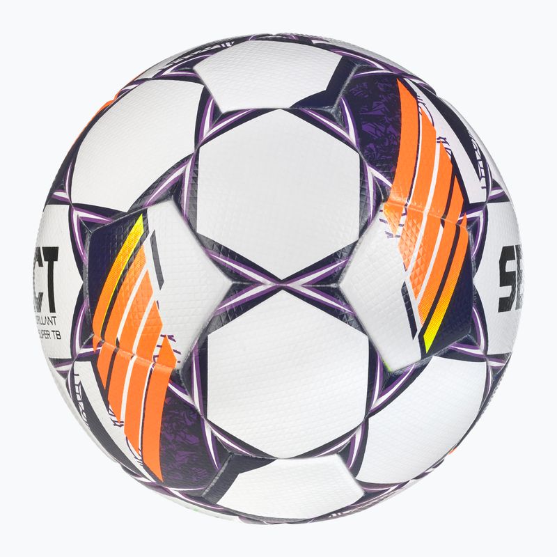 SELECT Brillant Super TB v24 white/purple velikost 5 fotbalový míč 3