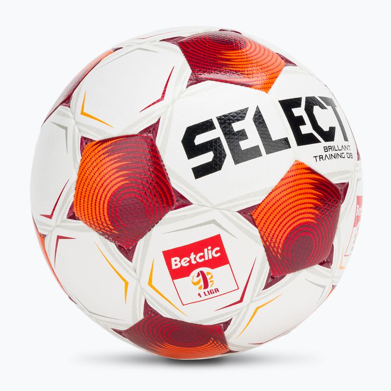 Fotbalový míč SELECT Brillant Training Betclic v25 white/red velikost 5 2