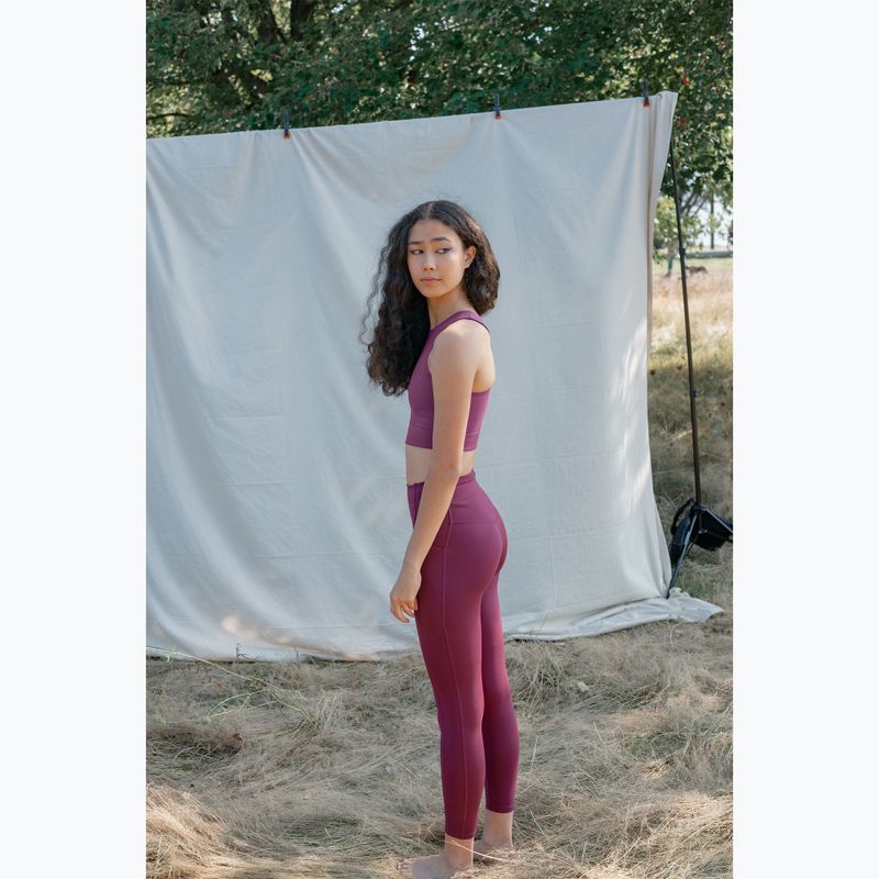 Dámské tréninkové legíny Girlfriend Collective Pocket plum 6