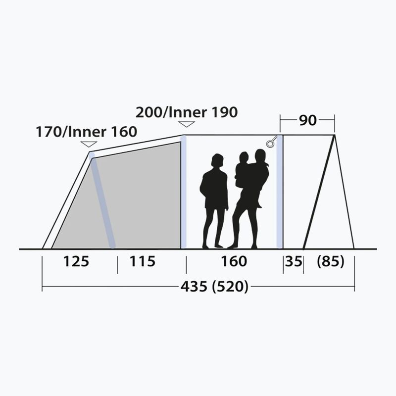 Kempingový stan pro 4 osoby Outwell Monterey 4 Air blue 8
