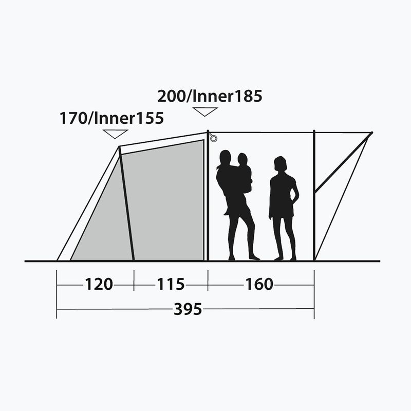 Kempingový stan pro 4 osoby Outwell Sky 4 blue 9