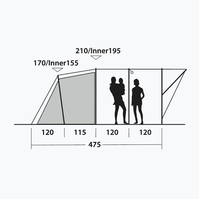 Kempingový stan pro 6 osob Outwell Sky 6 blue 7