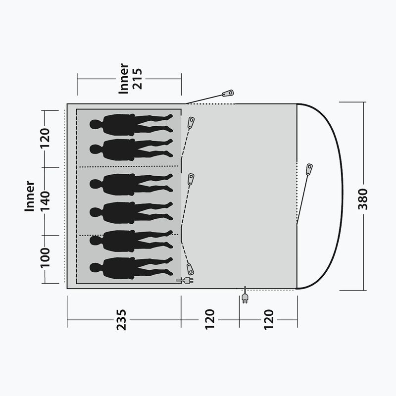 Kempingový stan pro 6 osob Outwell Sky 6 blue 8
