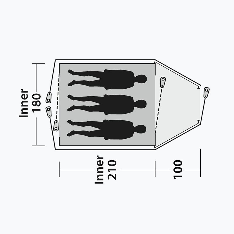 Kempingový stan pro 3 osoby Outwell Cloud 3 green/gray 8