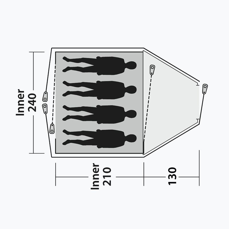 Kempingový stan pro 4 osoby Outwell Cloud 4 green/gray 8