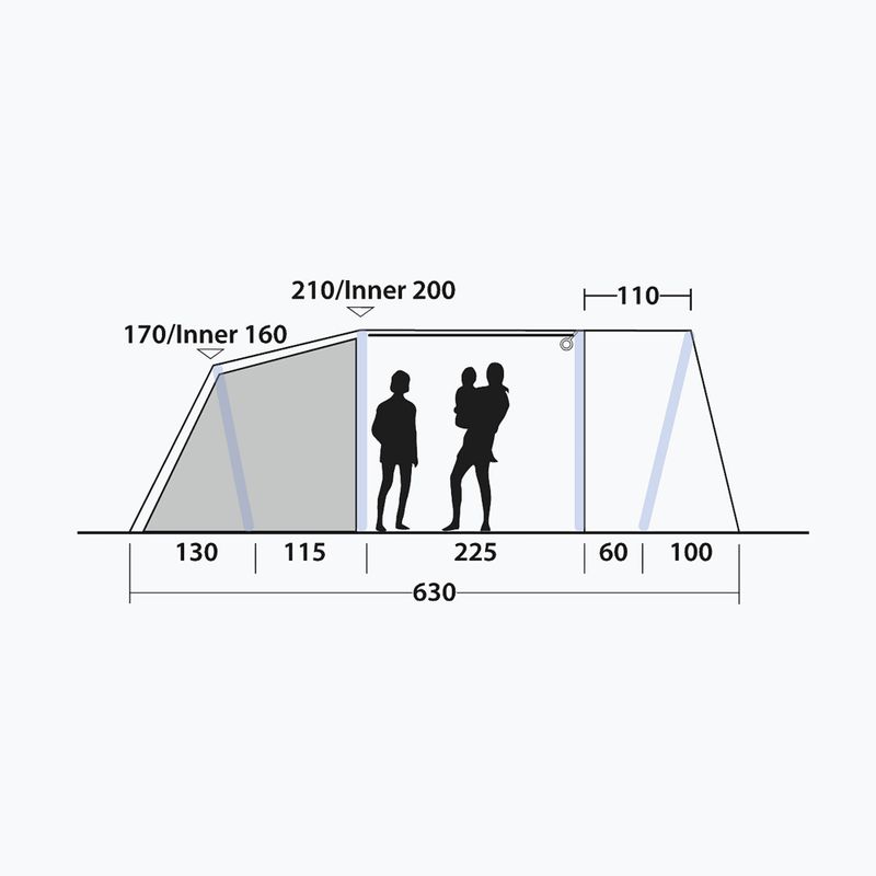 Kempingový stan pro 4 osoby Outwell Sacramento 4 Air blue 9