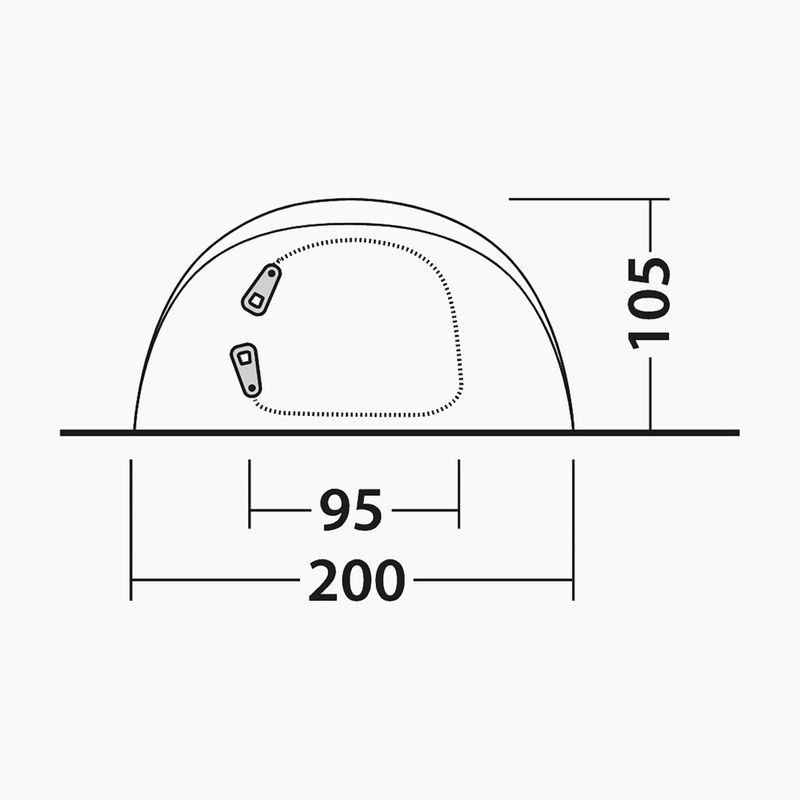 Kempingový stan 3-osobowy Outwell Nexion 3 Ocean green/gray 10