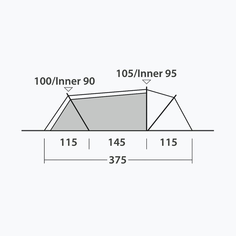 Kempingový stan 3-osobowy Outwell Nexion 3 Ocean green/gray 11