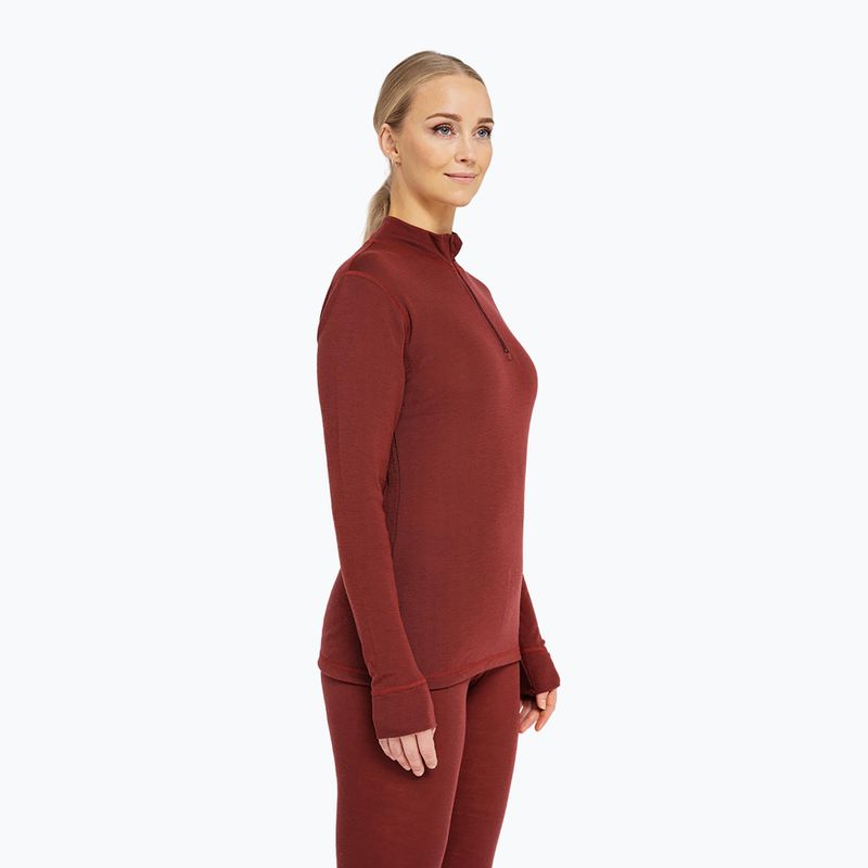 Dámská termo mikina Dovre Wool Zip burgundy 3