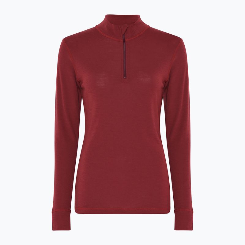Dámská termo mikina Dovre Wool Zip burgundy 4