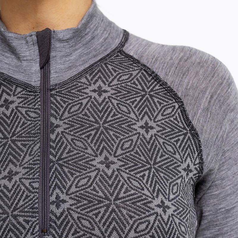 Dámská termo mikina Dovre Wool Organic Half Zip grey 3