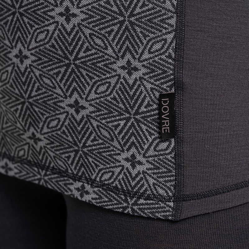 Dámská termo mikina Dovre Wool Organic Half Zip grey 4