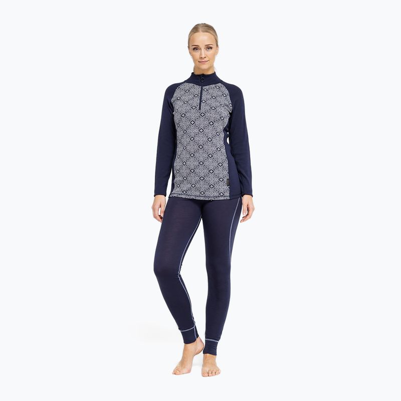 Dámská termo mikina Dovre Wool Organic Half Zip navy 2