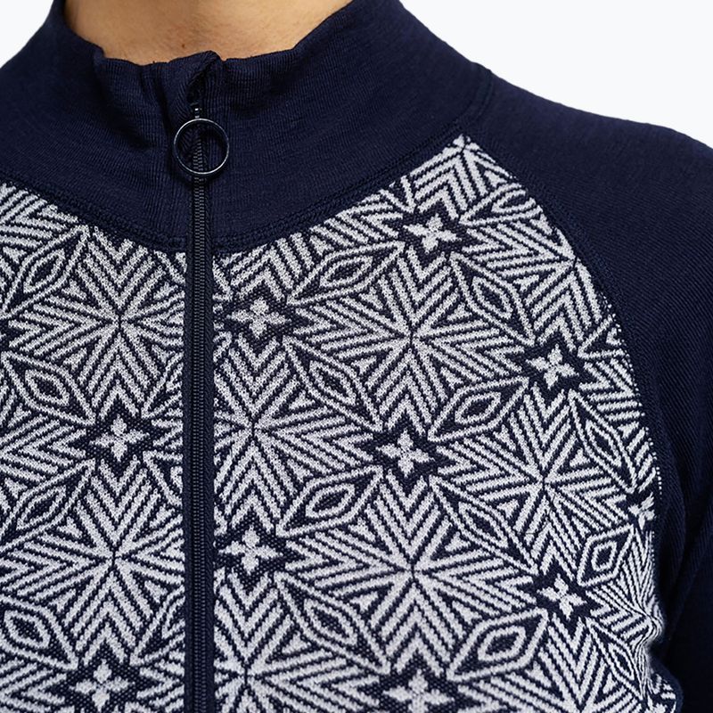 Dámská termo mikina Dovre Wool Organic Half Zip navy 4