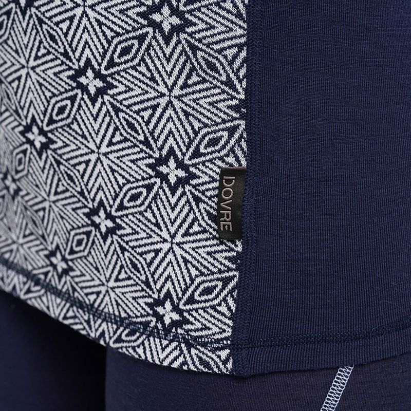 Dámská termo mikina Dovre Wool Organic Half Zip navy 5