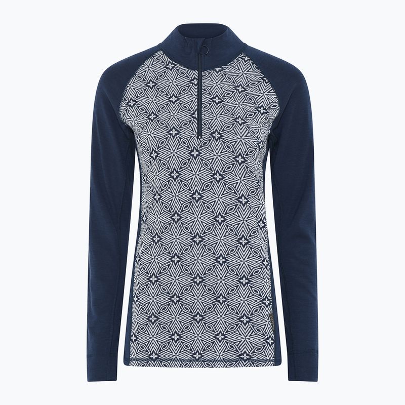 Dámská termo mikina Dovre Wool Organic Half Zip navy 6