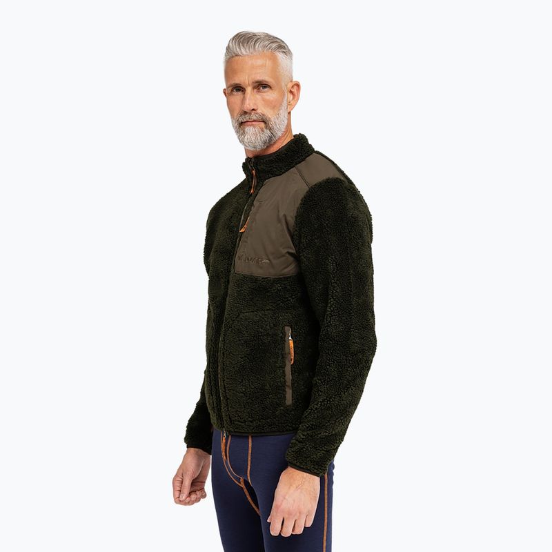 Pánská fleecová mikina Dovre Teddy Fleece green 2