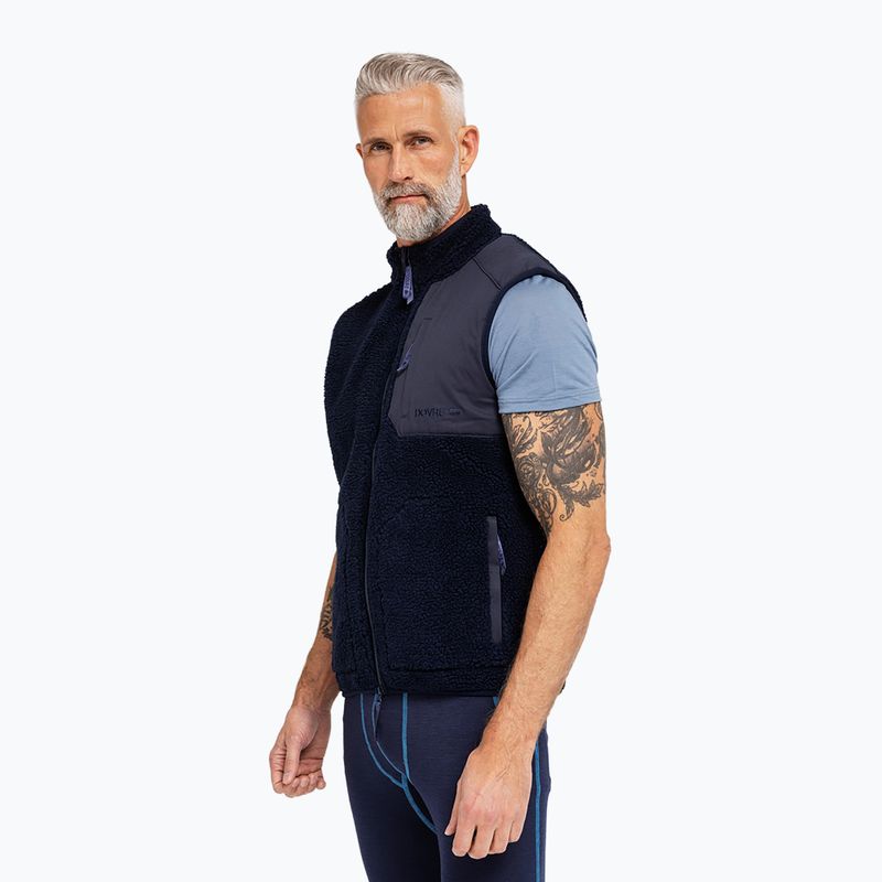 Pánská vesta Dovre Teddy Fleece navy 2