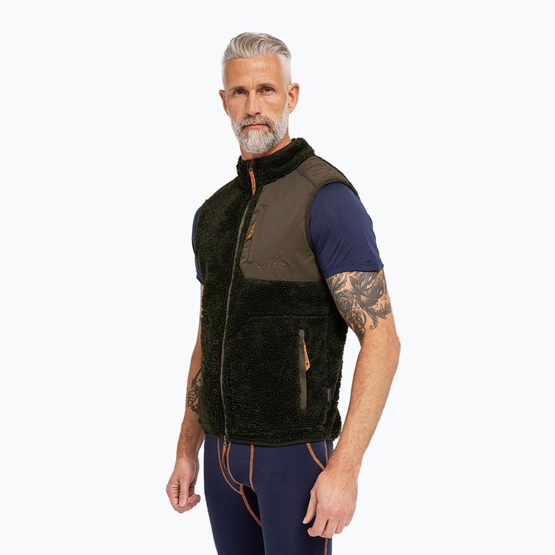Pánská vesta Dovre Teddy Fleece green 2