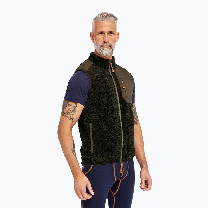 Pánská vesta Dovre Teddy Fleece green 3
